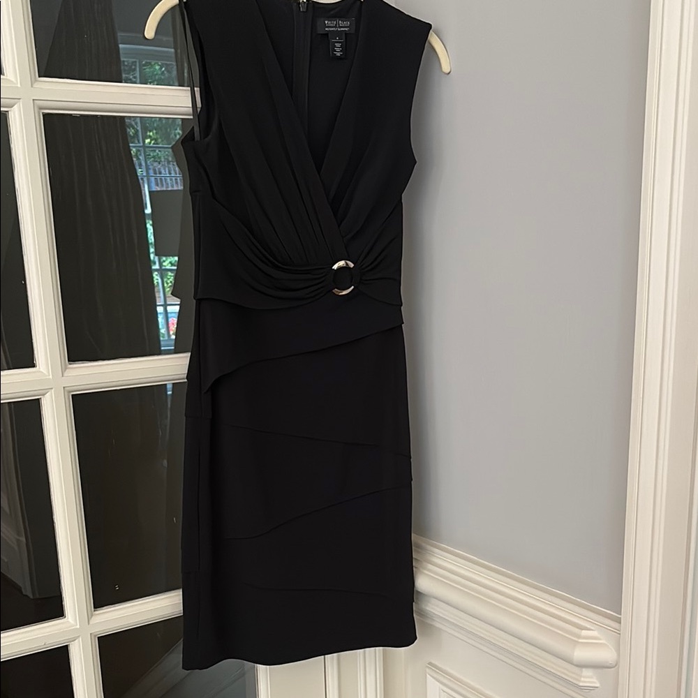 White House Black Market Black Slimming Midi Dress